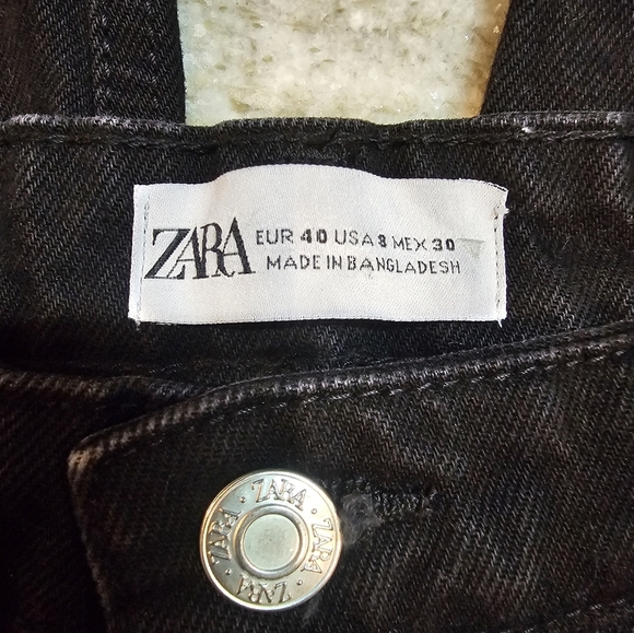 Zara Women’s Black High Rise Skinny Jeans Size 8 Button Fly 100% Cotton - Picture 2 of 9